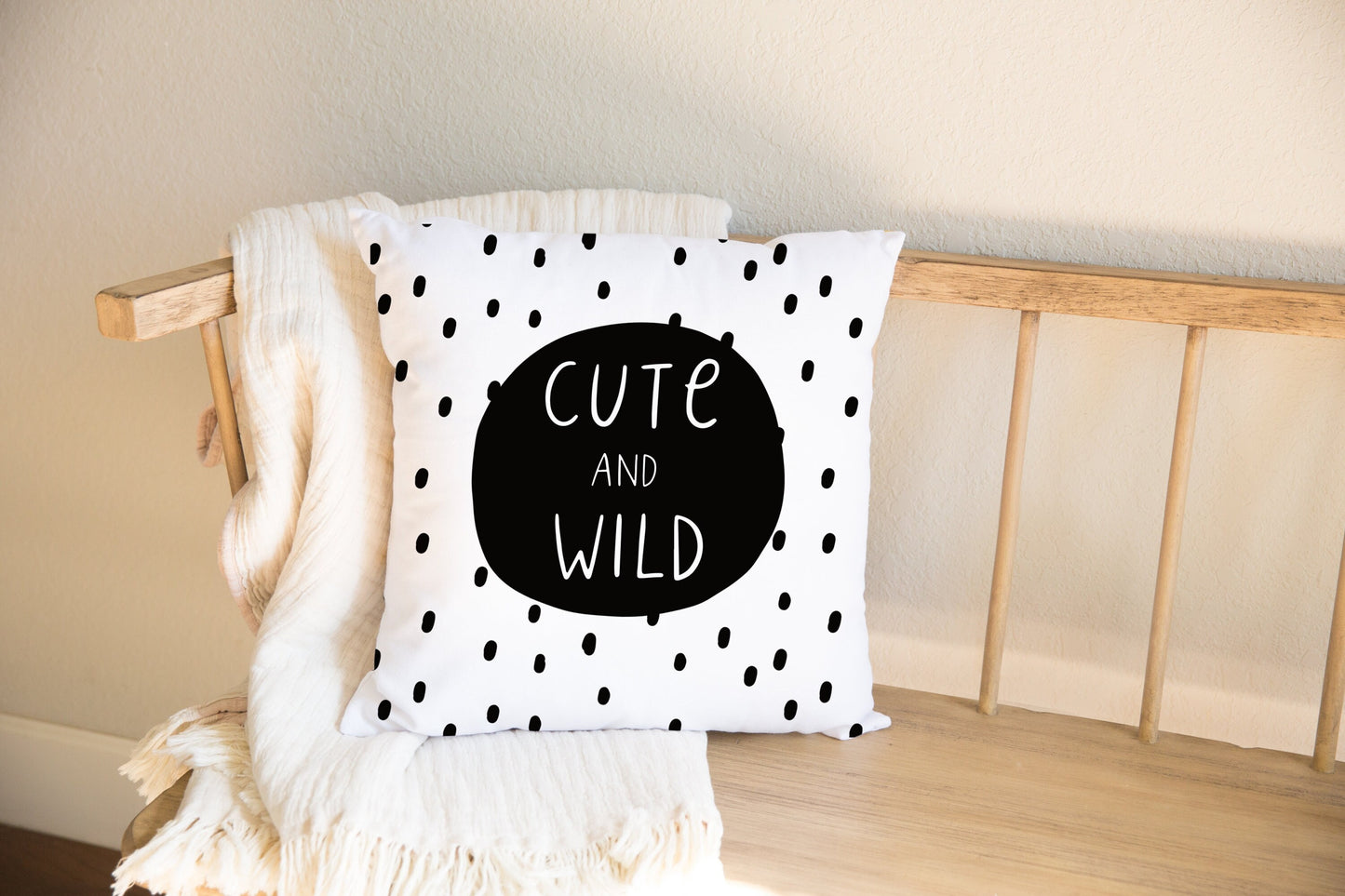 Wild Monochrome - Square Pillow