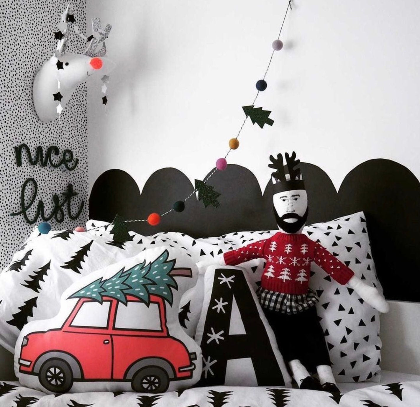 Christmas Car - Plush Pillow