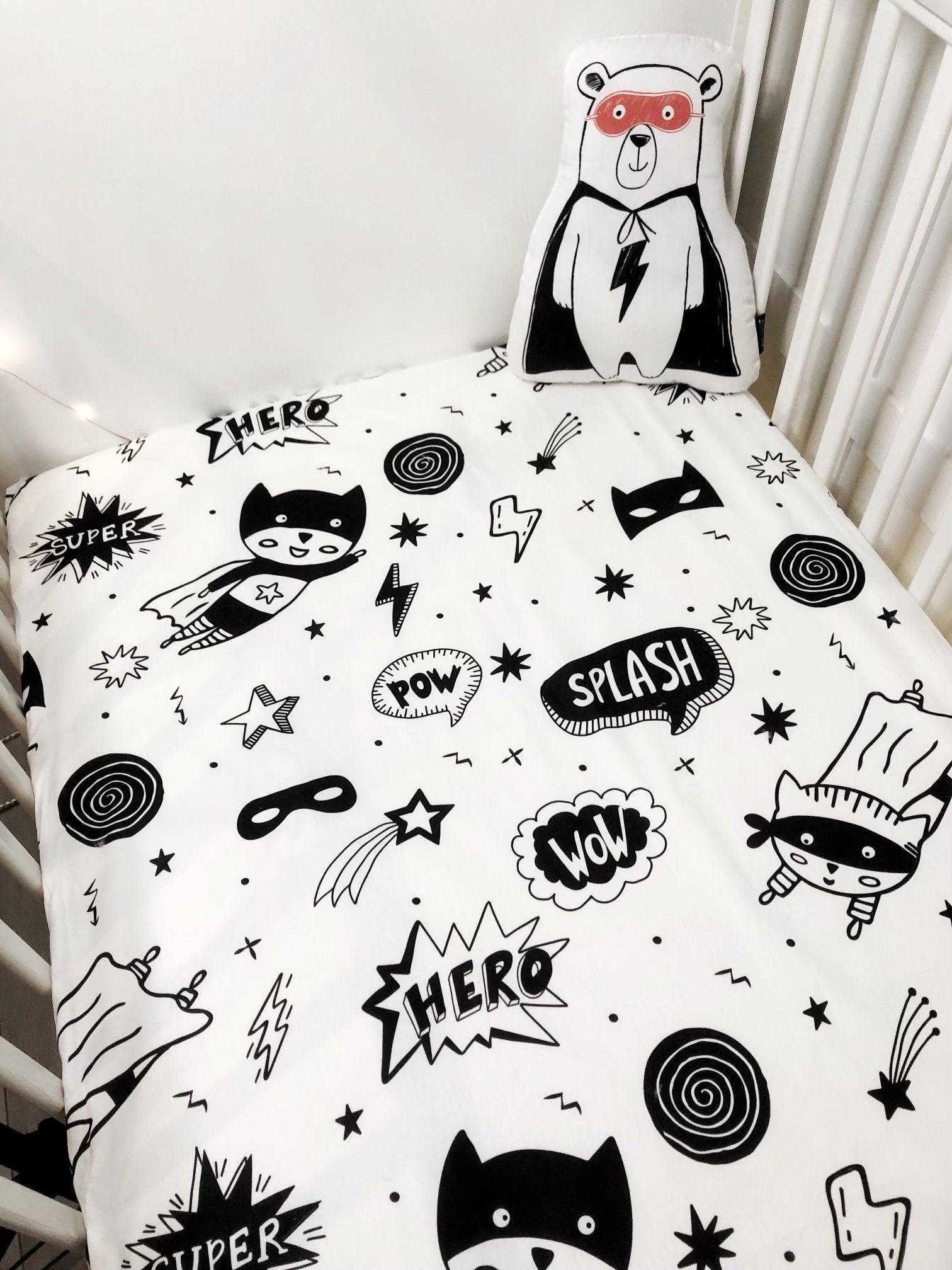 Comic Superhero Bedding, Comic bedding, Children's Room Decor, Superhero, Kids Bedding, Duvet Covers, Kids Fitted sheets