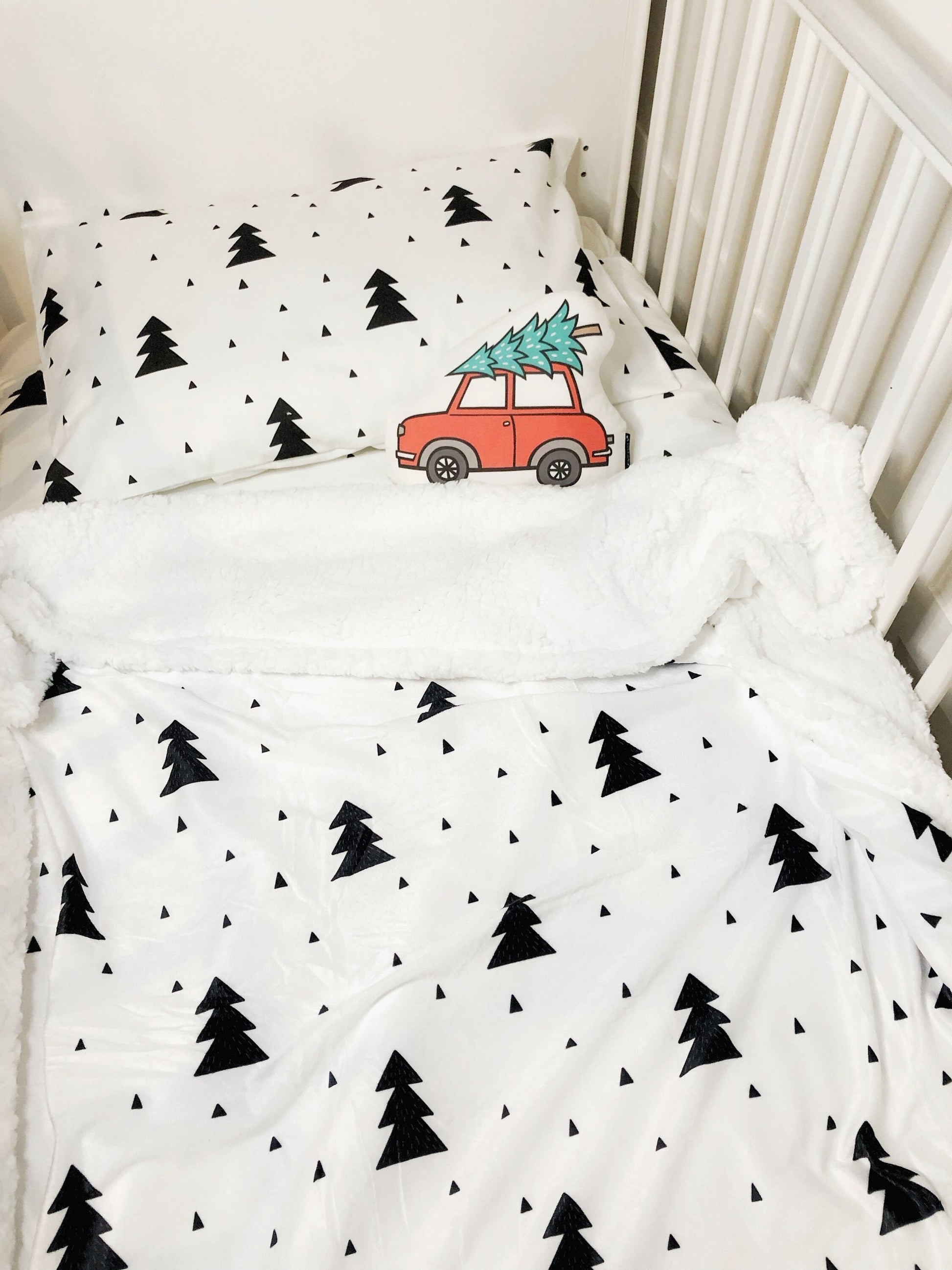 Christmas Tree, Black & White - Bedding