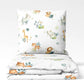 Watercolour Safari Animals (with Leaves) - Bedding