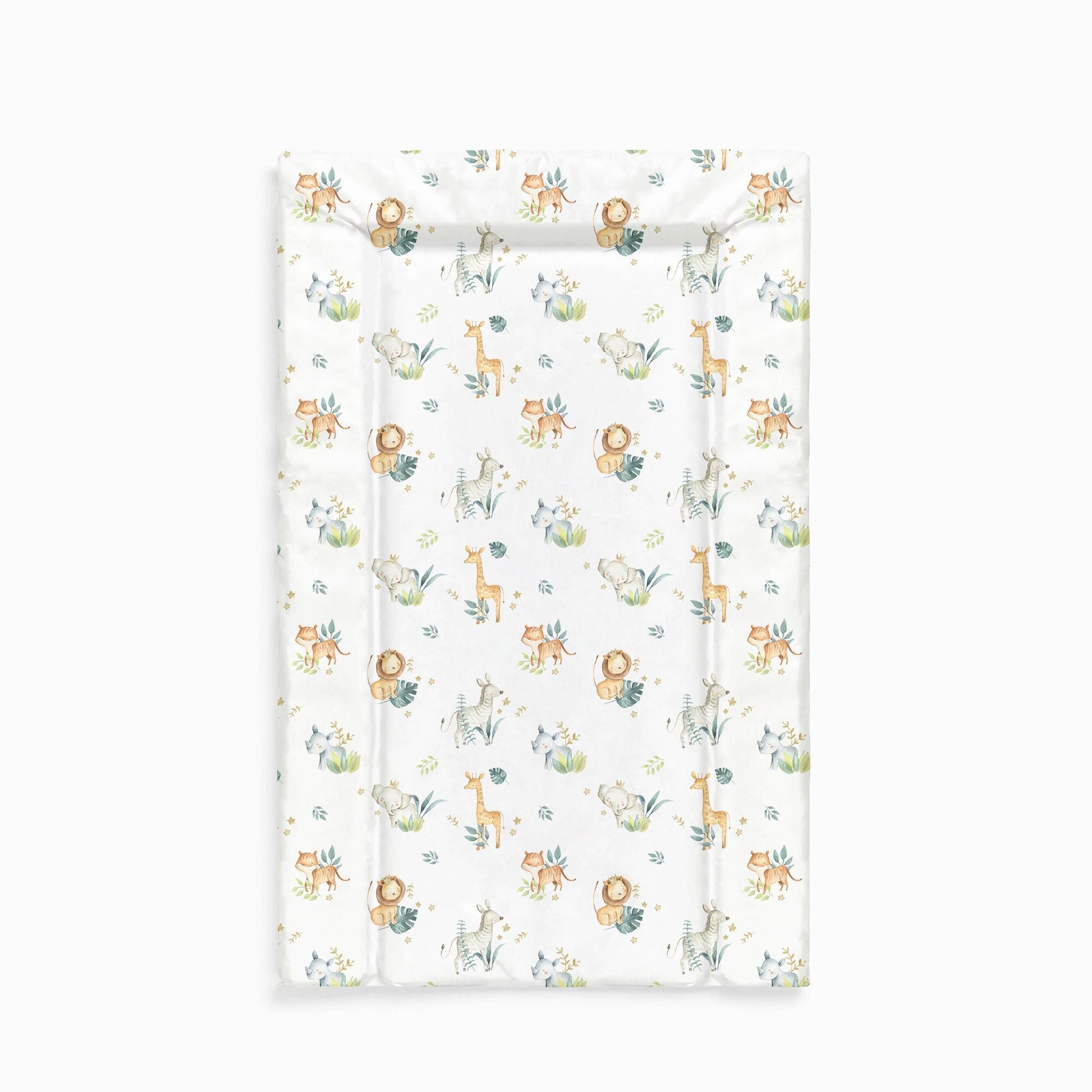 Safari Animals (with Leaves) - Baby Changing Mat