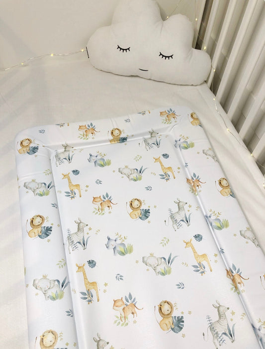 Safari Animals (with Leaves) - Baby Changing Mat