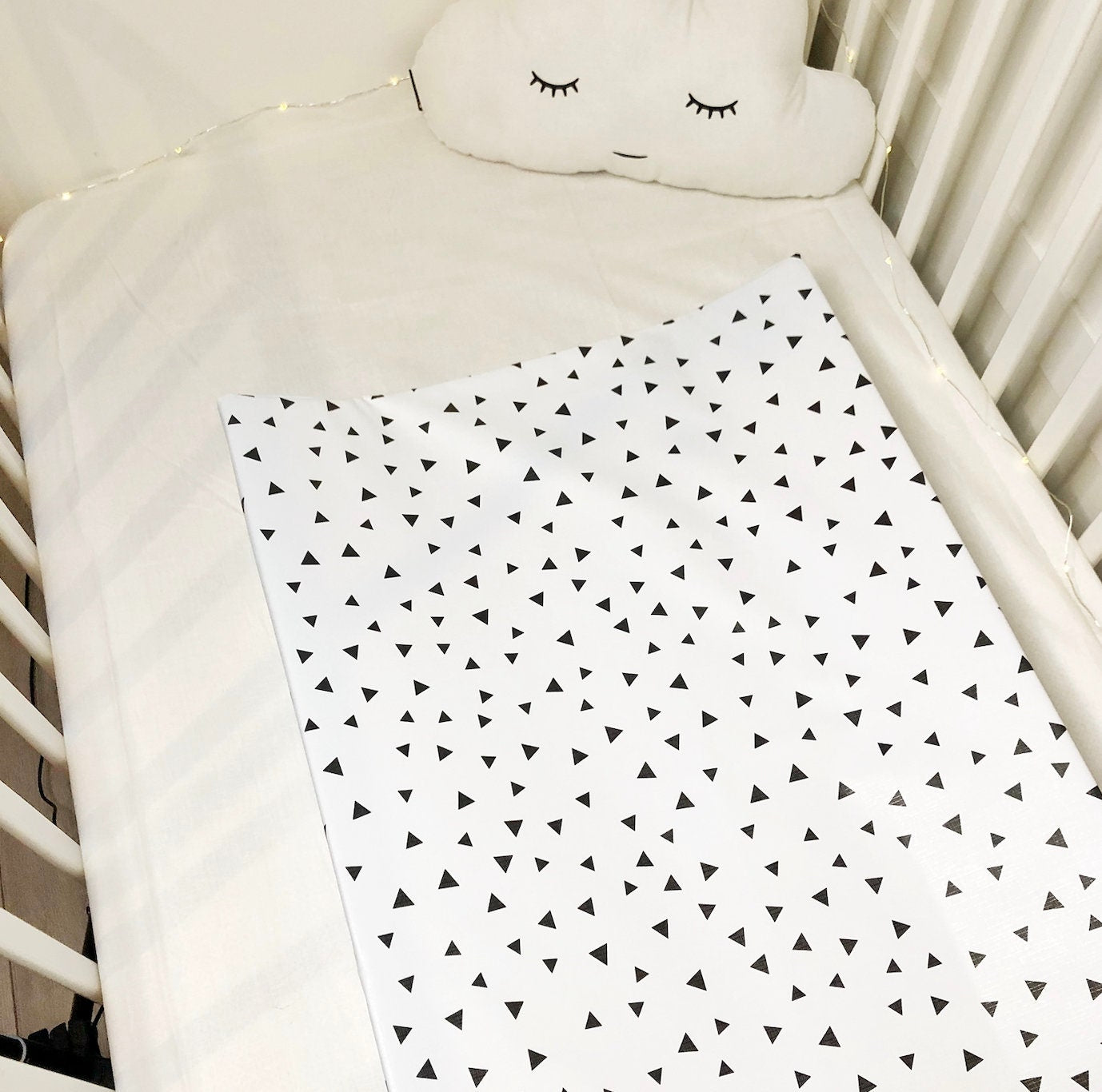 Basics - Black Triangles - Baby Changing Mat