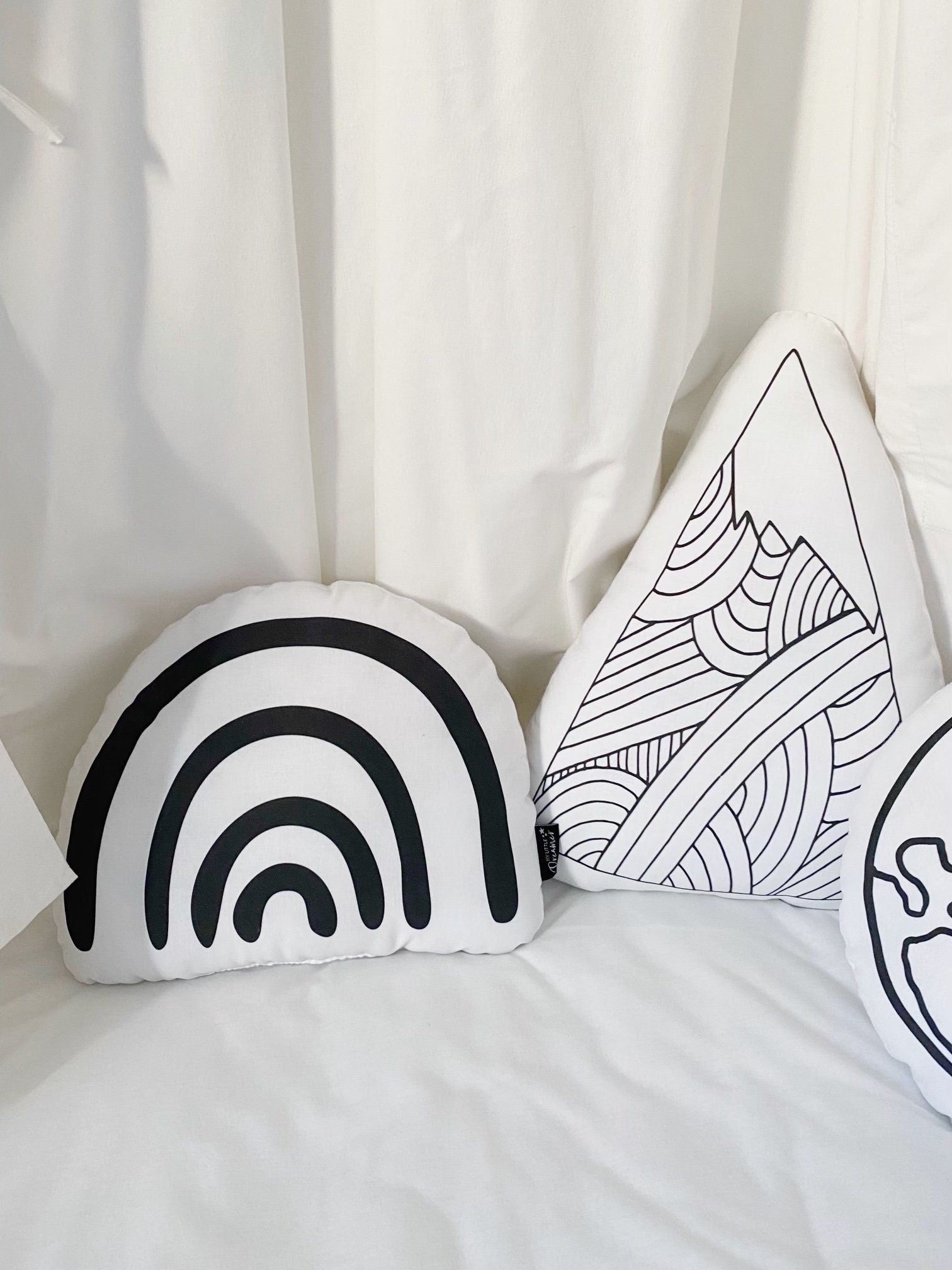 Monochrome Rainbow - Plush Pillow