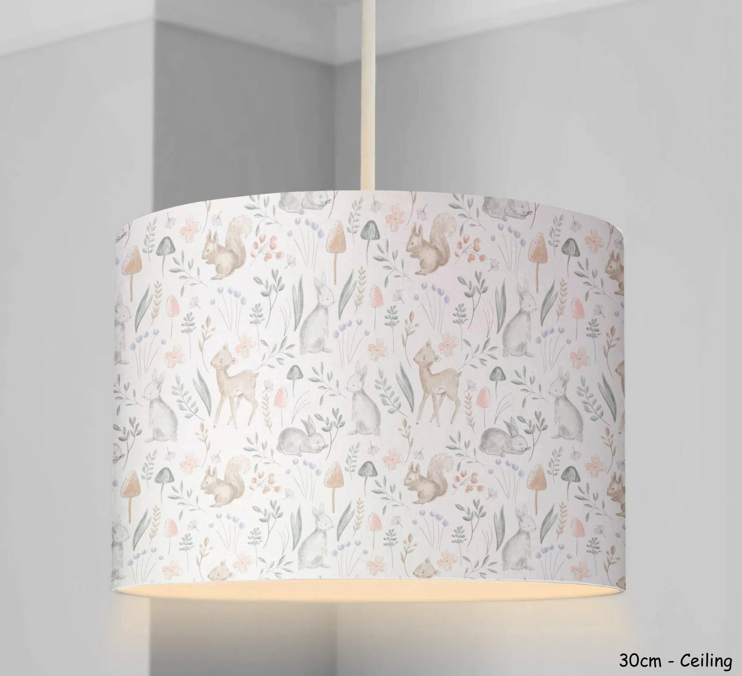 Sketched Woodland Animals - Lampshade
