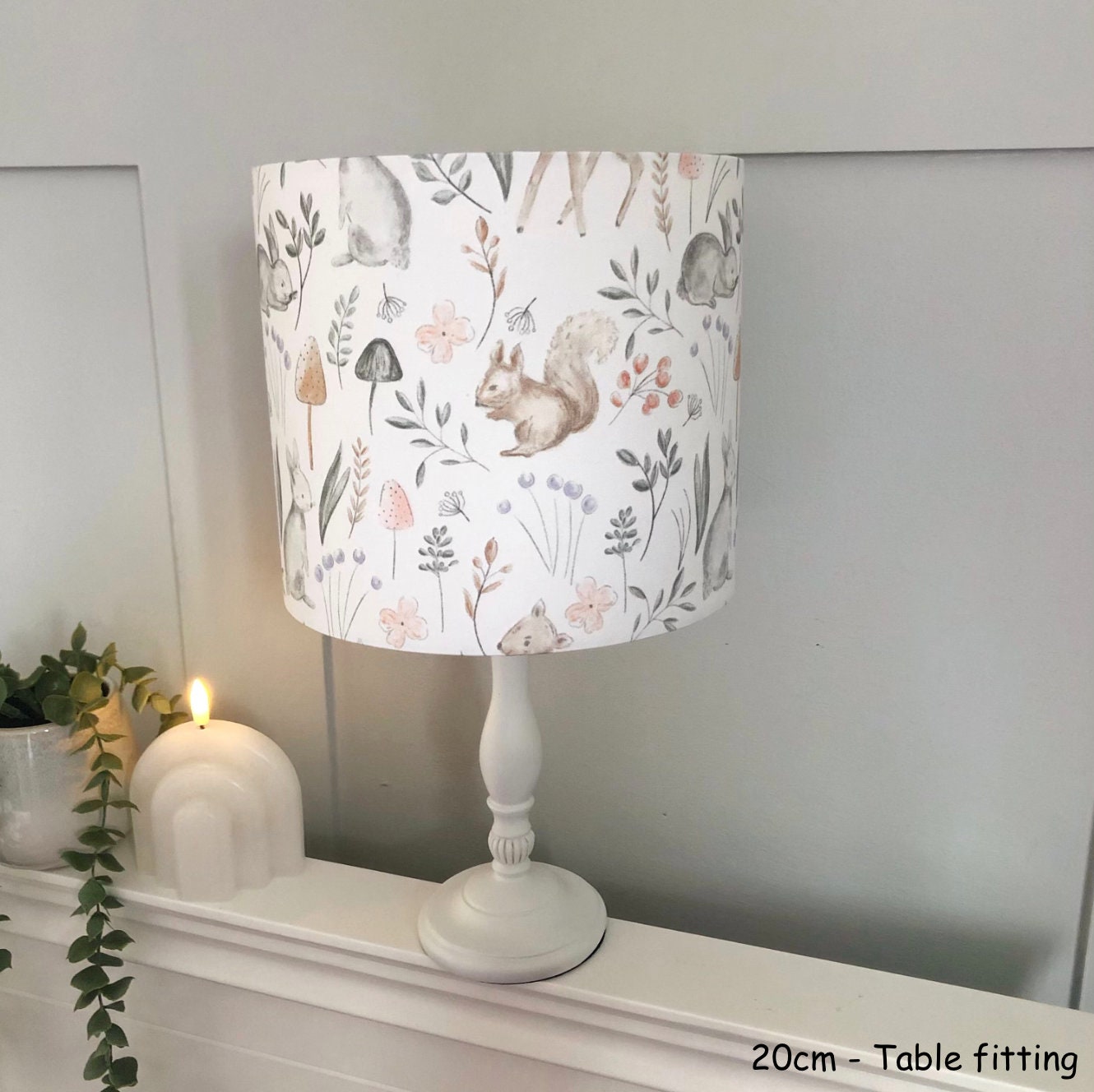 Sketched Woodland Animals - Lampshade