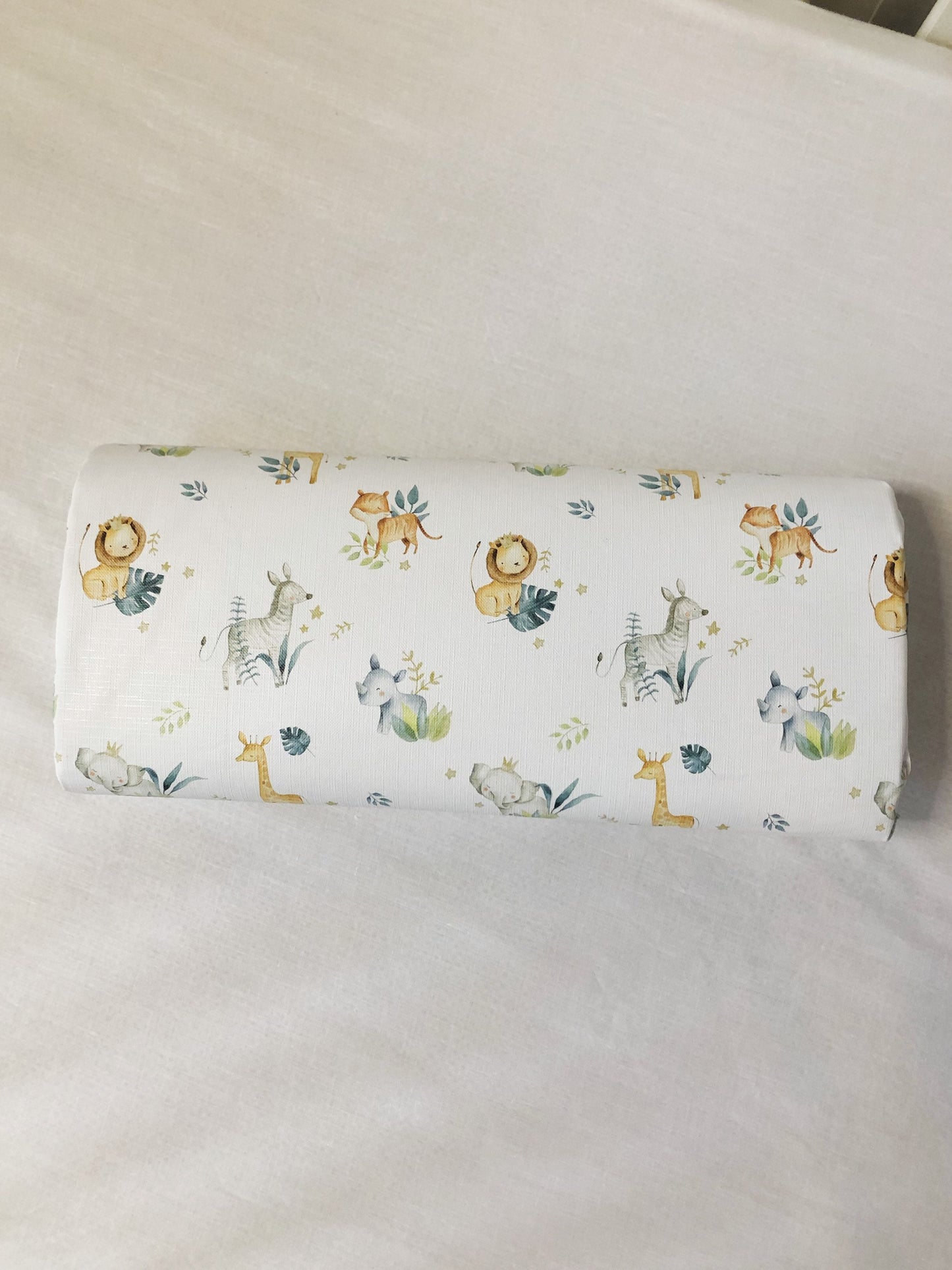 Safari Animals (with Leaves) - Baby Changing Mat