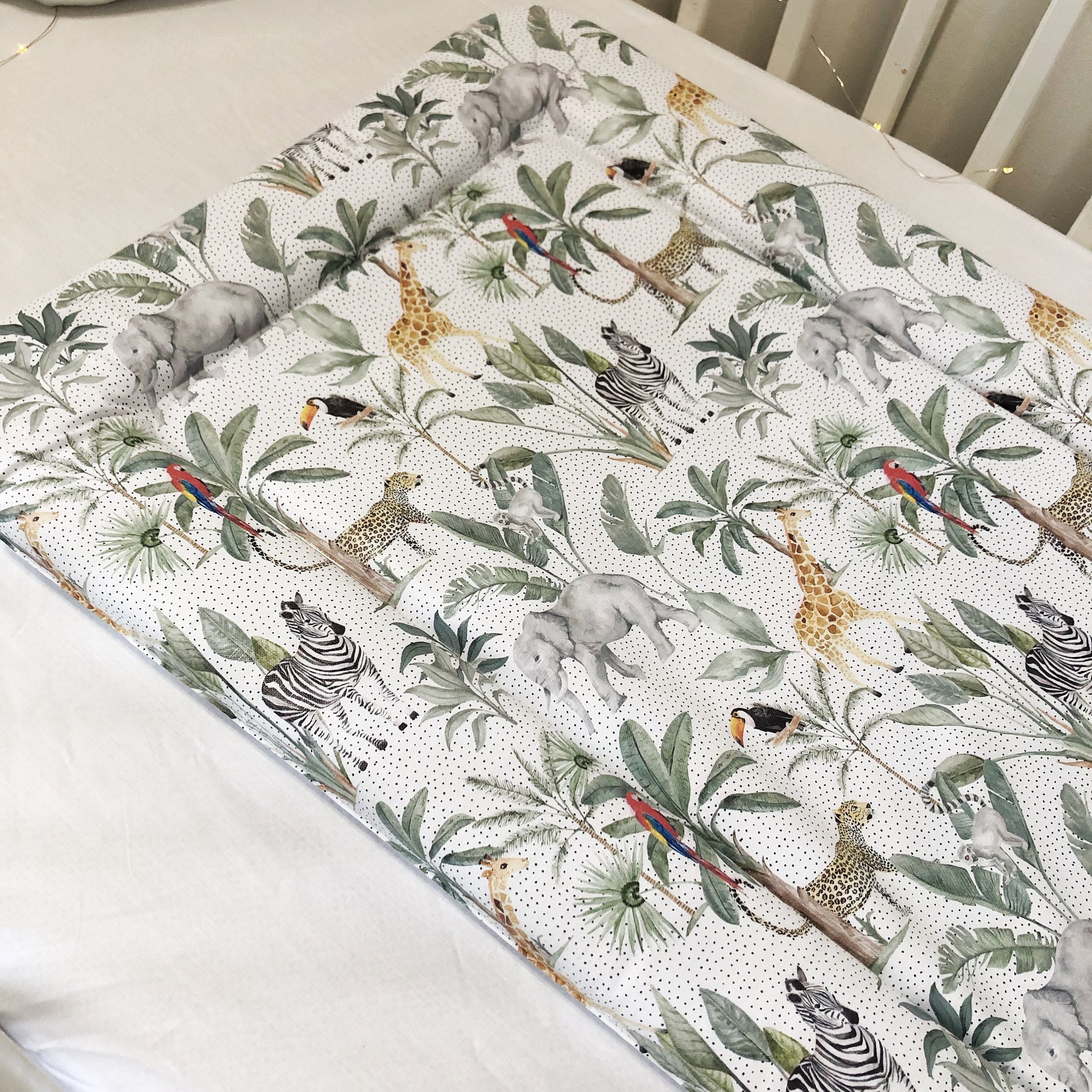 Baby Changing Mat - Safari Jungle Spots, Nappy Changing Mat, Waterproof Mat, Baby Gift, Wedge Changing Mat, Safari Animal Nursery Decor