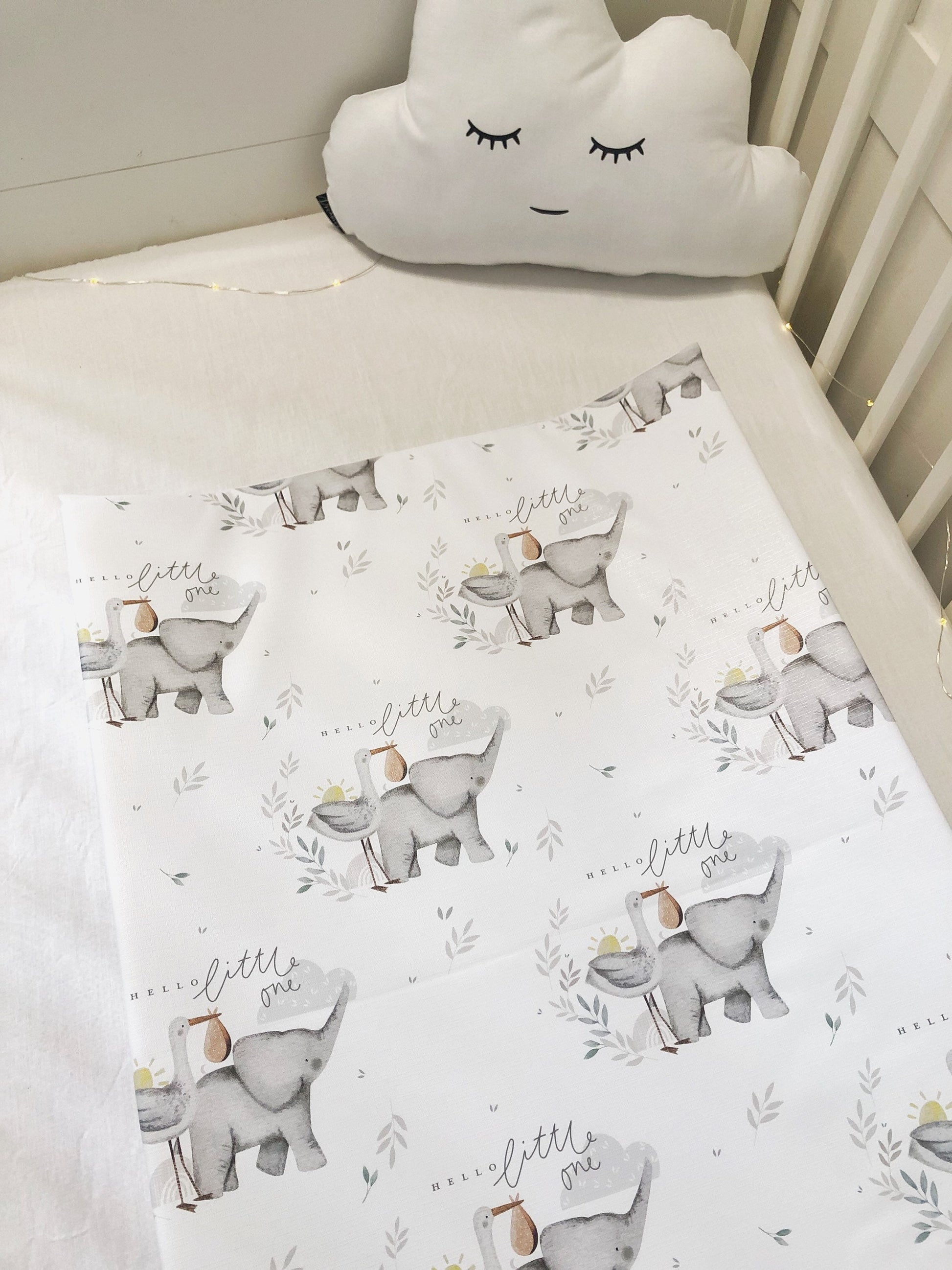 Elephants 'Hello Little One' - Baby Changing Mat