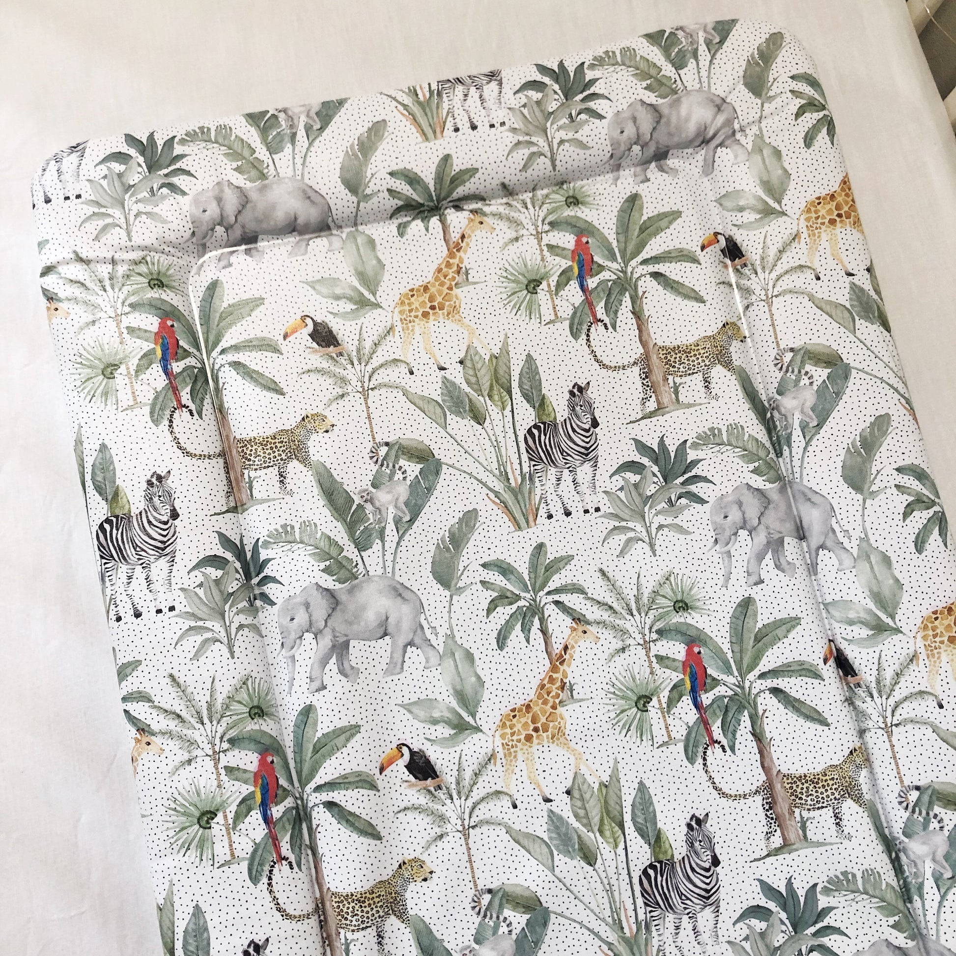 Baby Changing Mat - Safari Jungle Spots, Nappy Changing Mat, Waterproof Mat, Baby Gift, Wedge Changing Mat, Safari Animal Nursery Decor