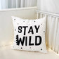 Monochrome Pillow CASE, Cushion, baby gift, Pillows, Children's Decor, decor, baby shower gift, Nursery pillow, kids pillows, STAY WILD