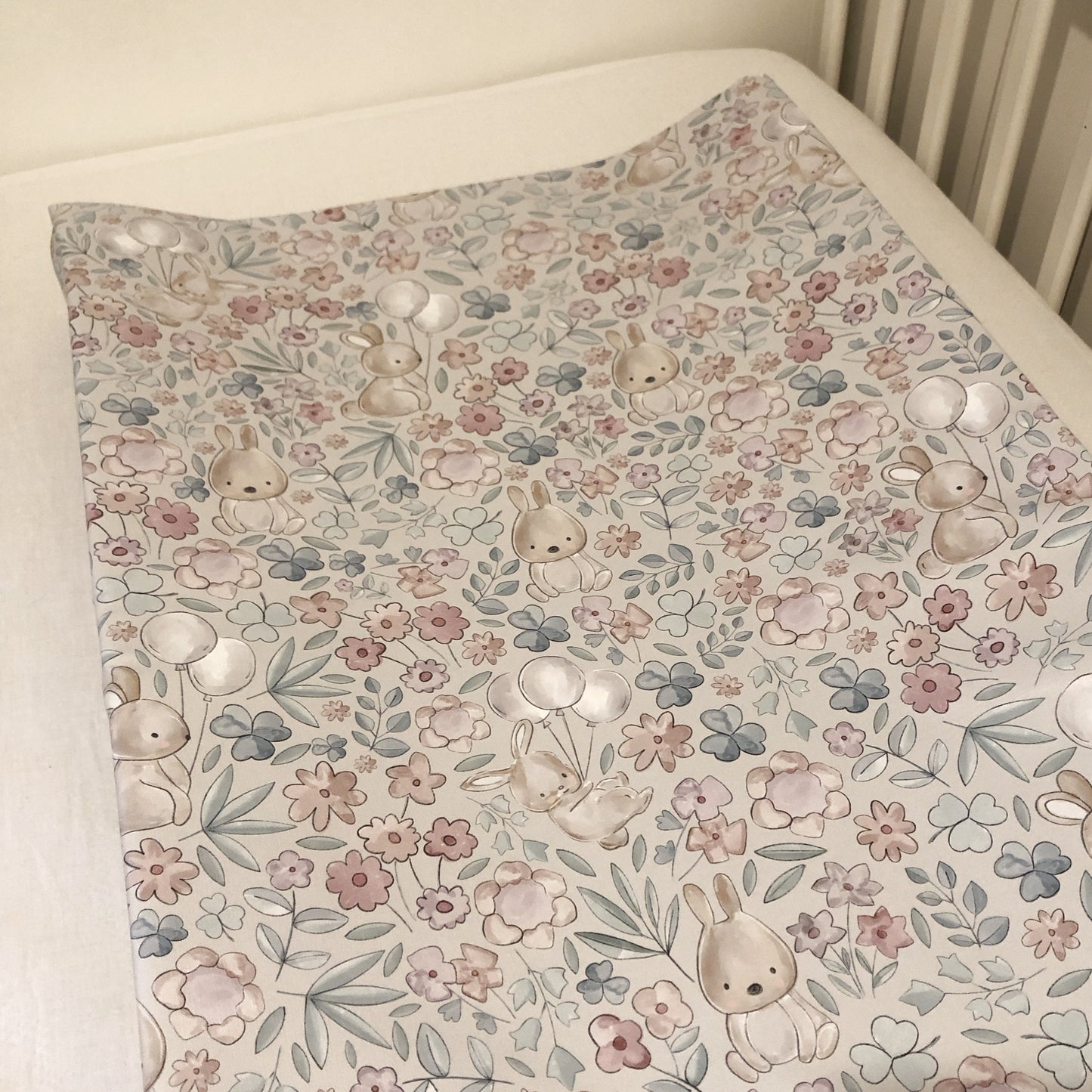 Bunnies and Balloons - Baby Changing Mat