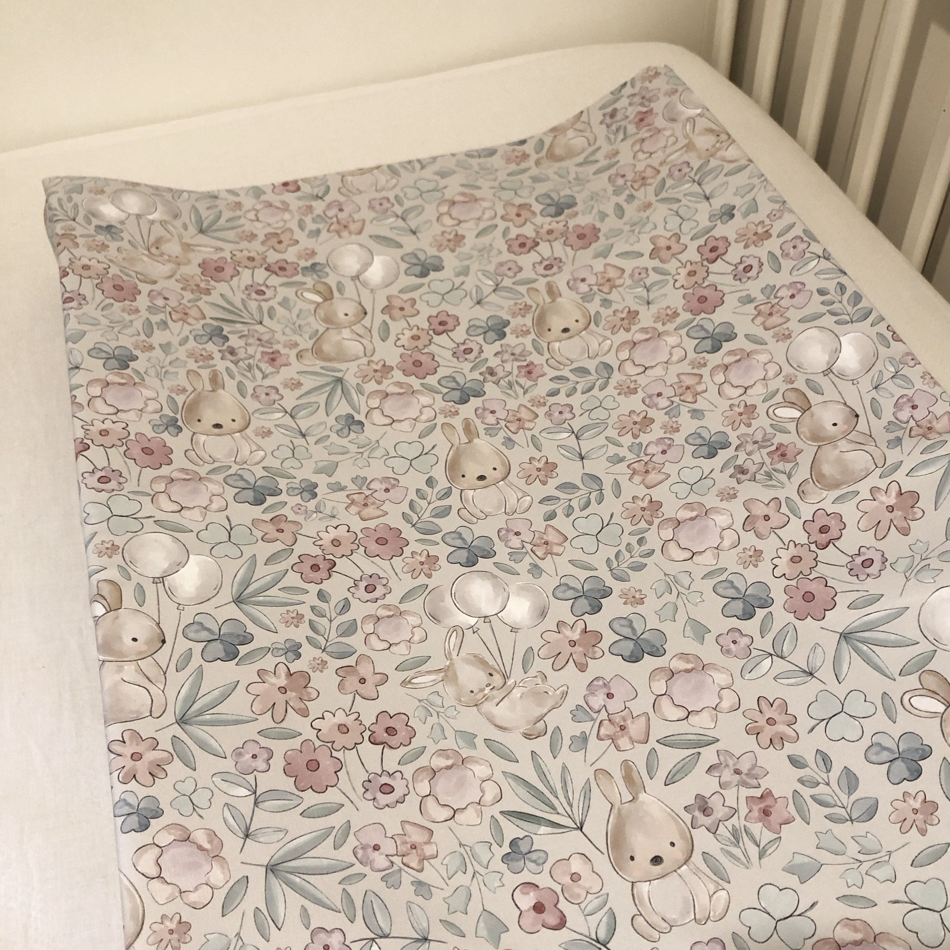 Bunnies and Balloons - Baby Changing Mat
