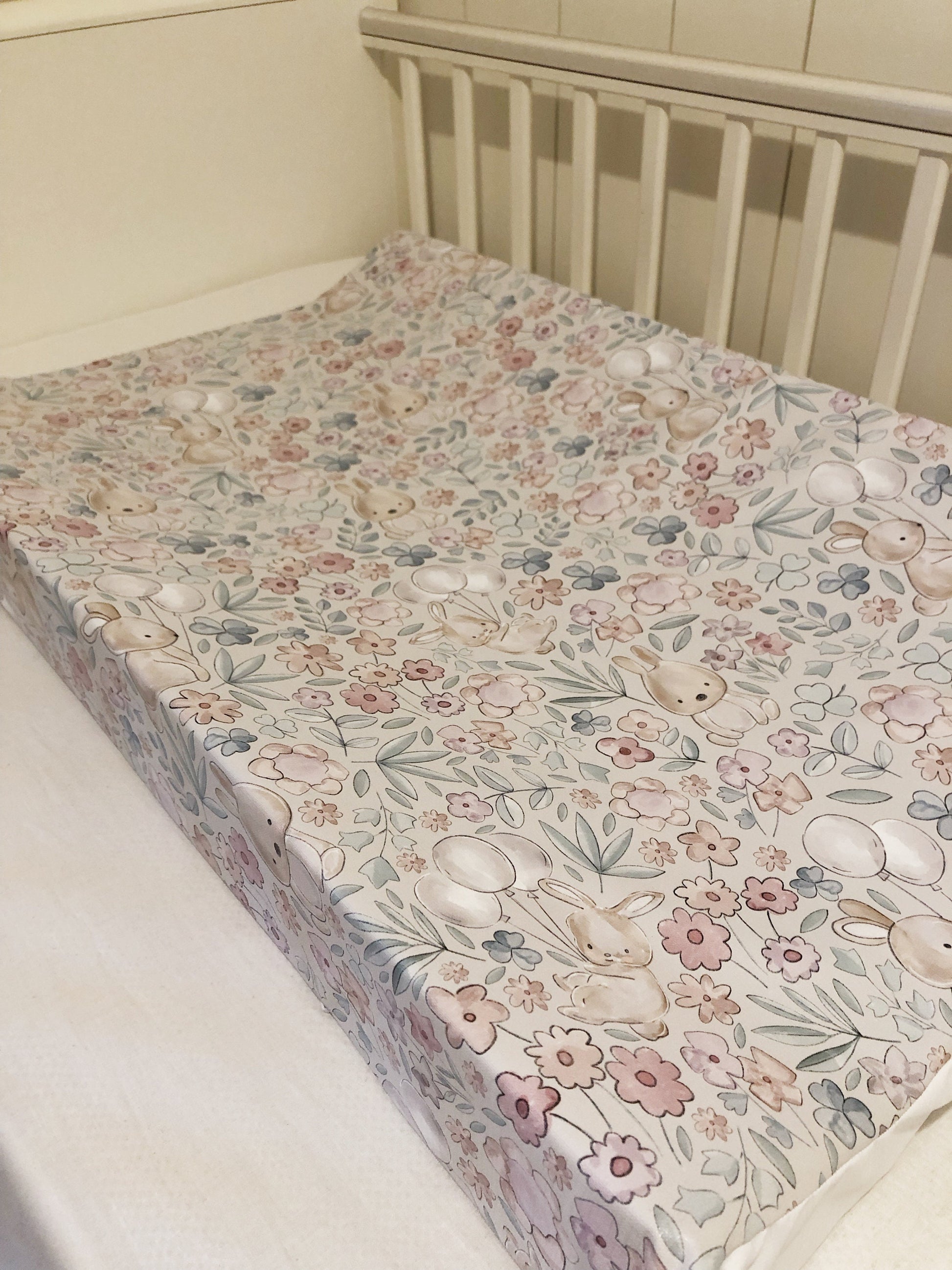 Bunnies and Balloons - Baby Changing Mat