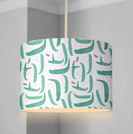 Crocodiles, Green - Lampshade
