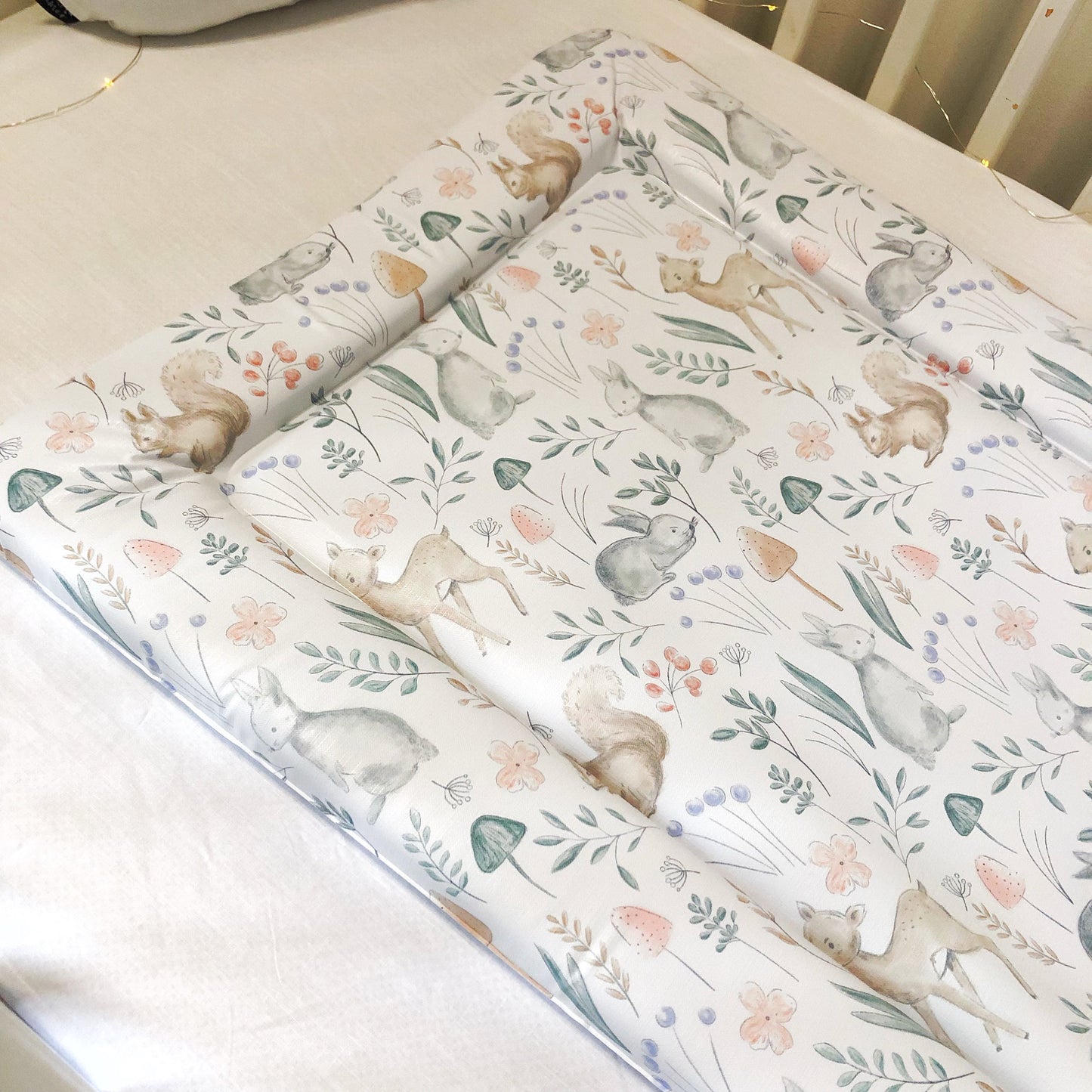 Sketched Woodland Animals - Baby Changing Mat
