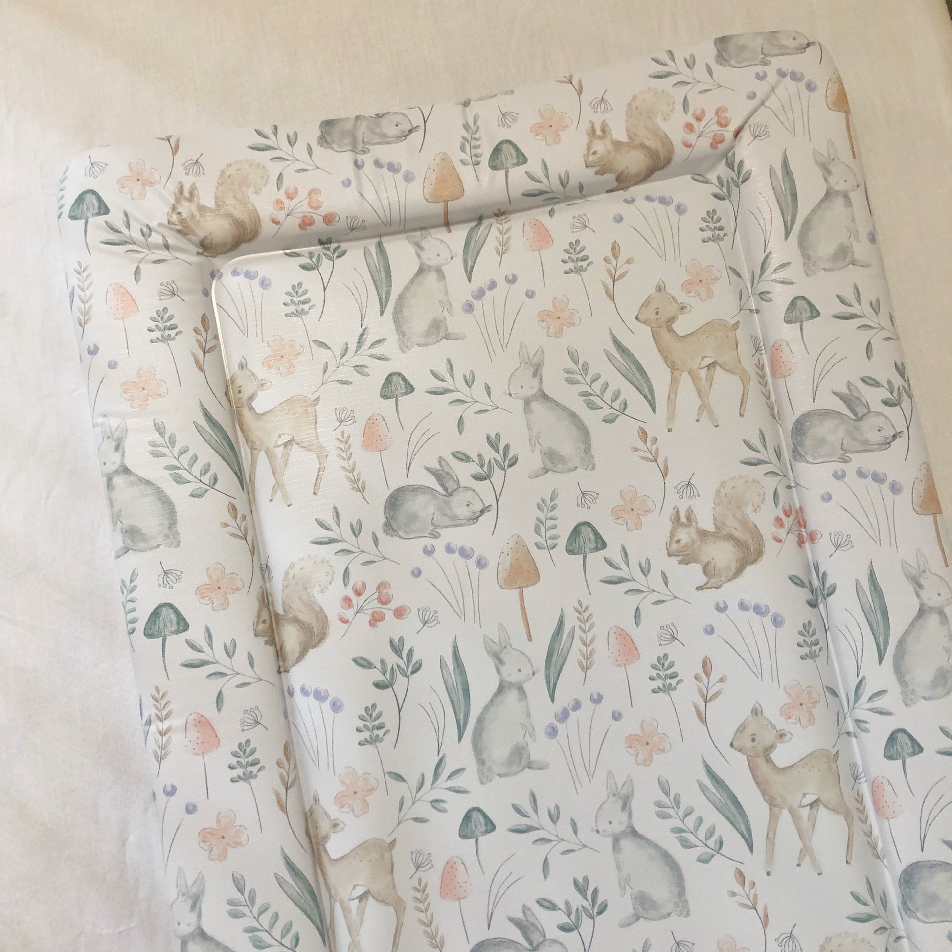 Sketched Woodland Animals - Baby Changing Mat