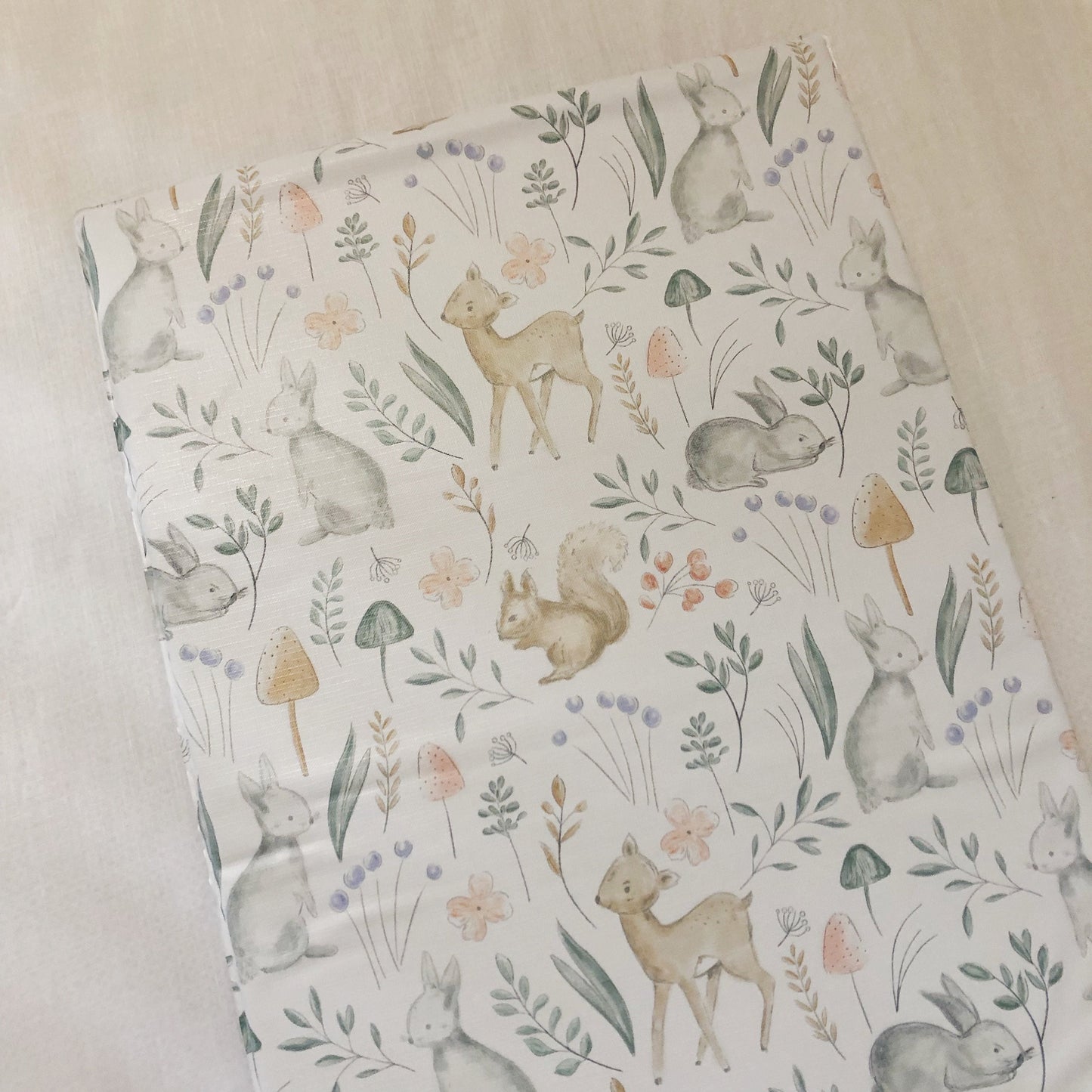 Sketched Woodland Animals - Baby Changing Mat