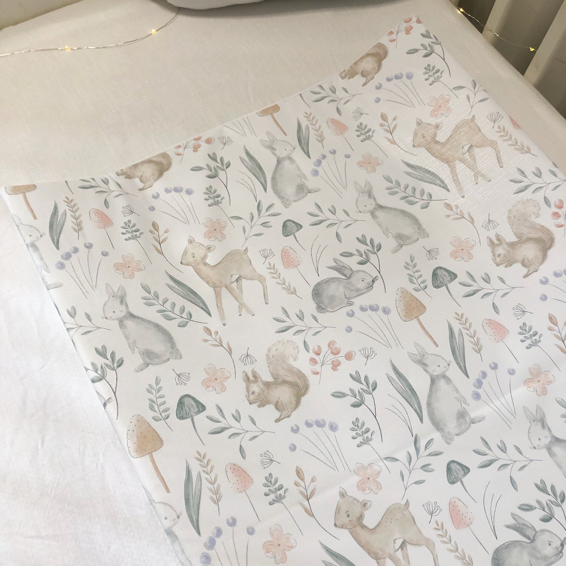 Sketched Woodland Animals - Baby Changing Mat