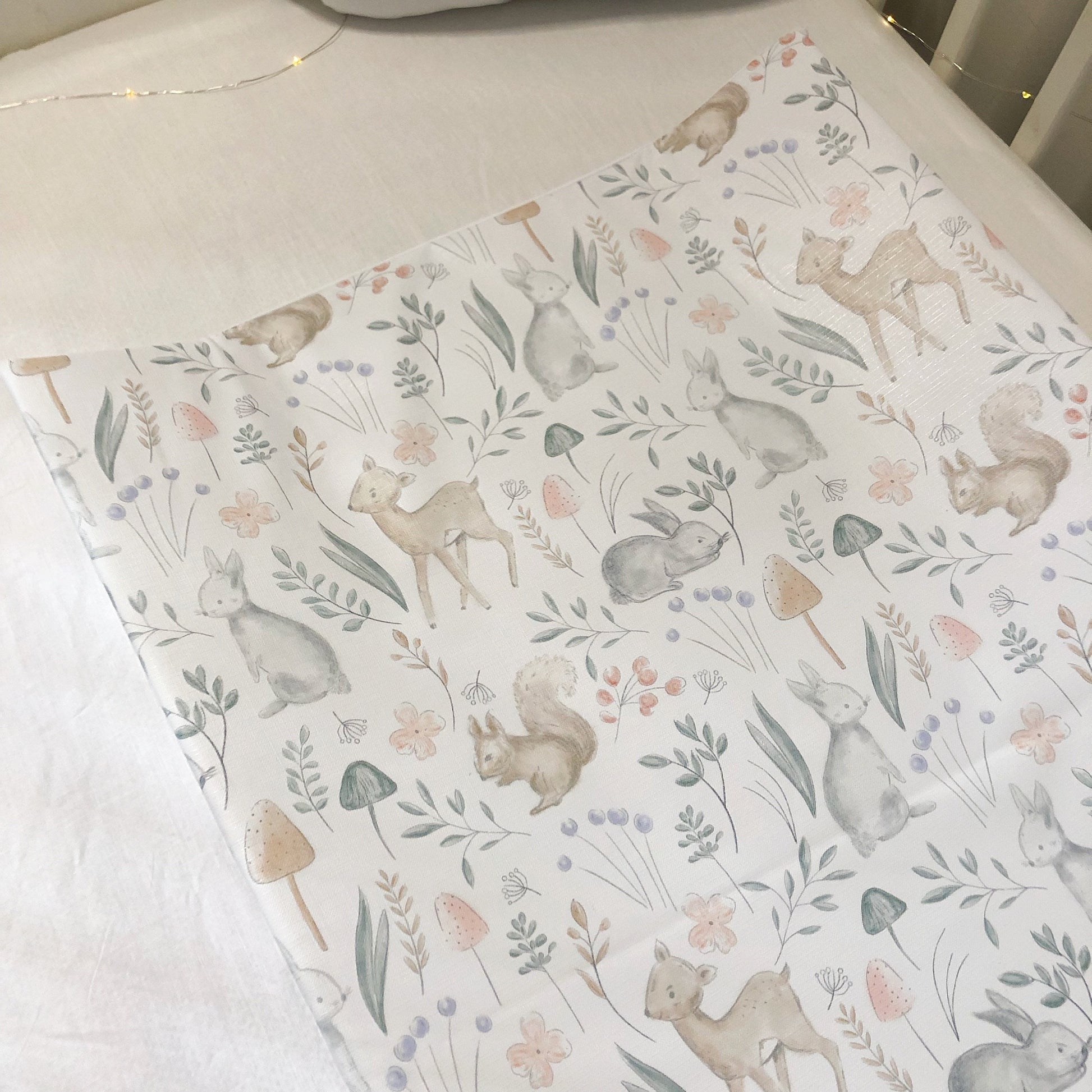 Sketched Woodland Animals - Baby Changing Mat