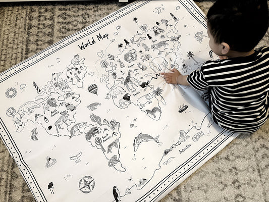 World Map Play Mat - 90cm x 120cm