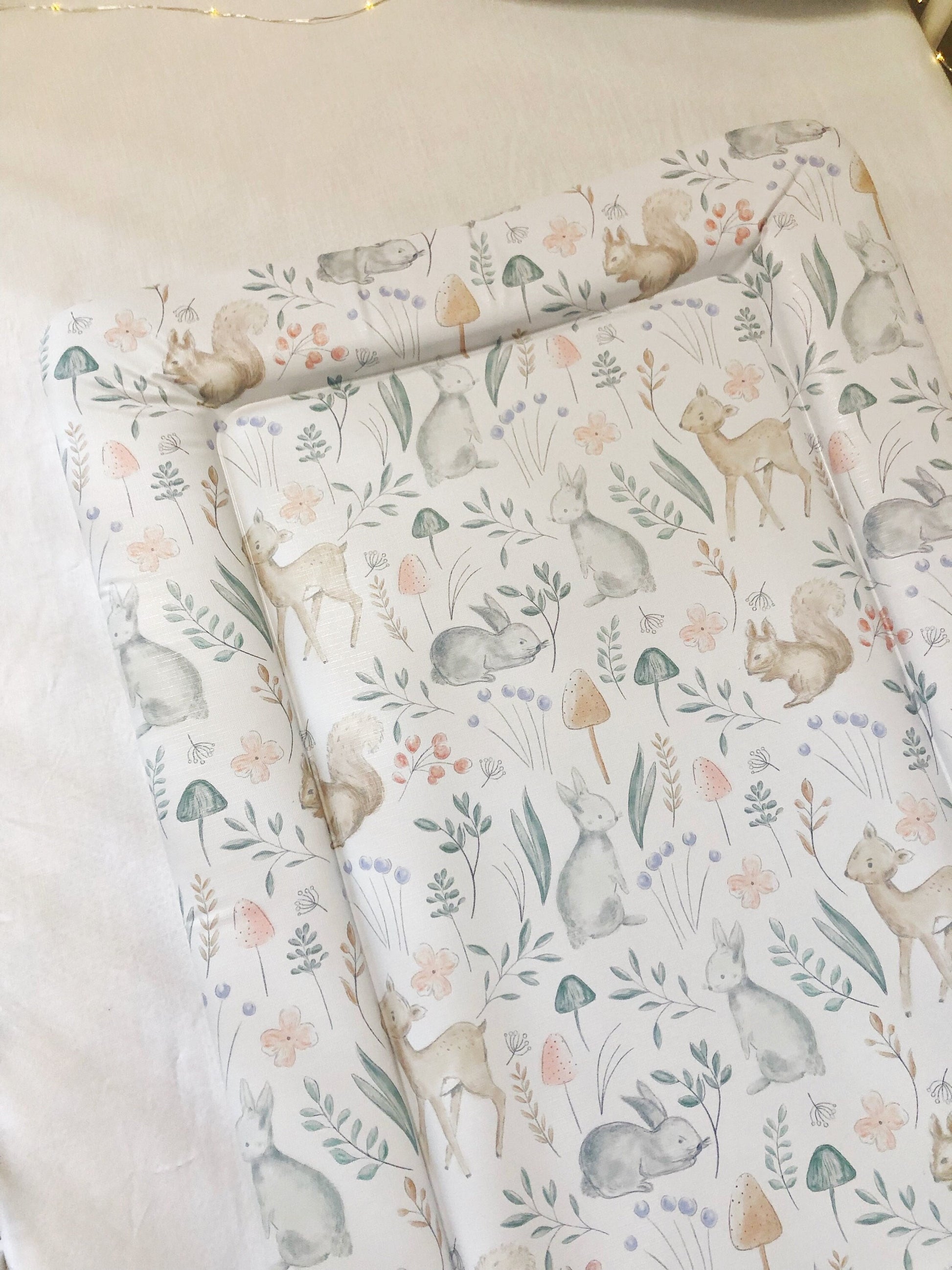 Sketched Woodland Animals - Baby Changing Mat