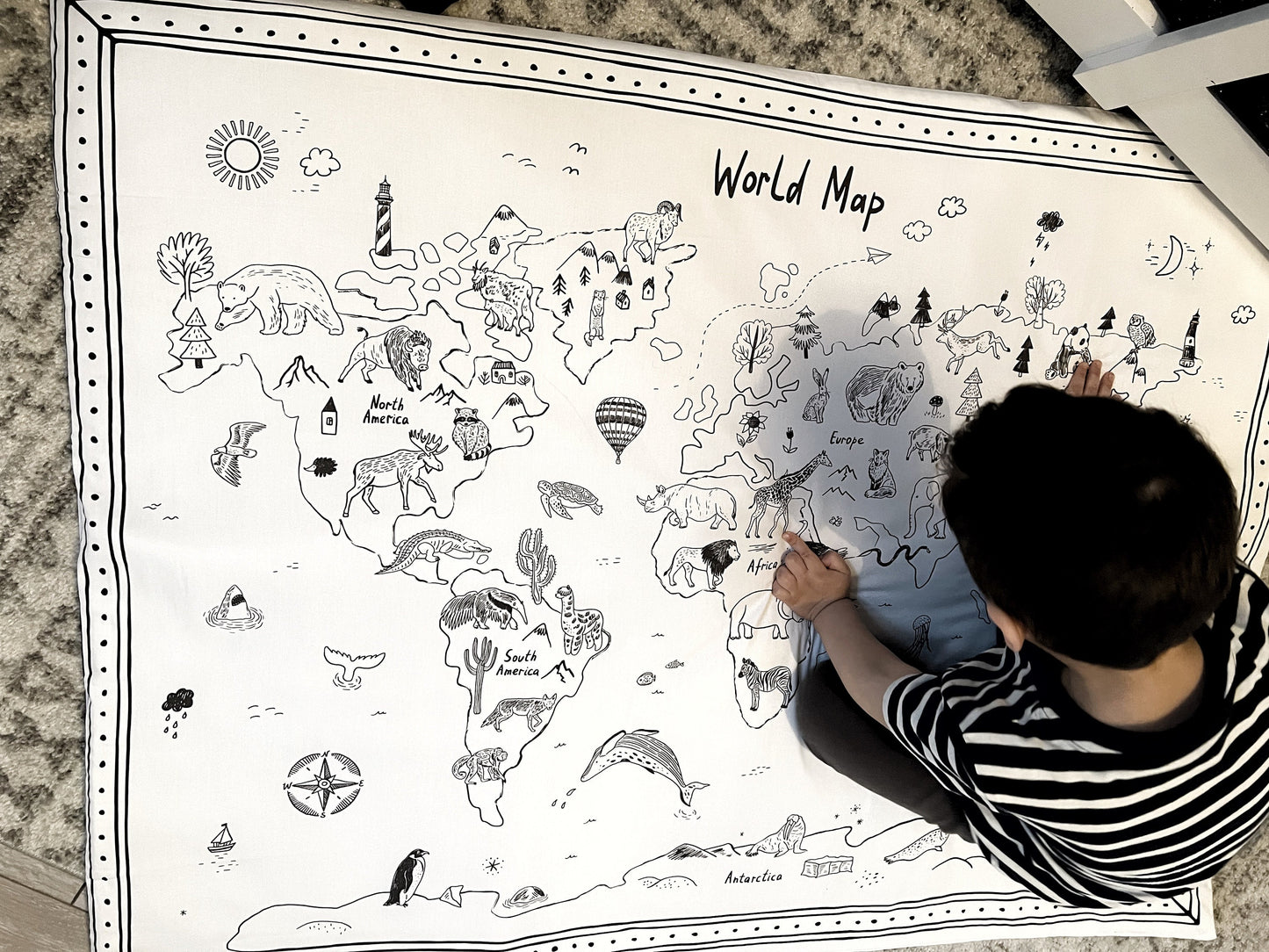 World Map Play Mat - 90cm x 120cm