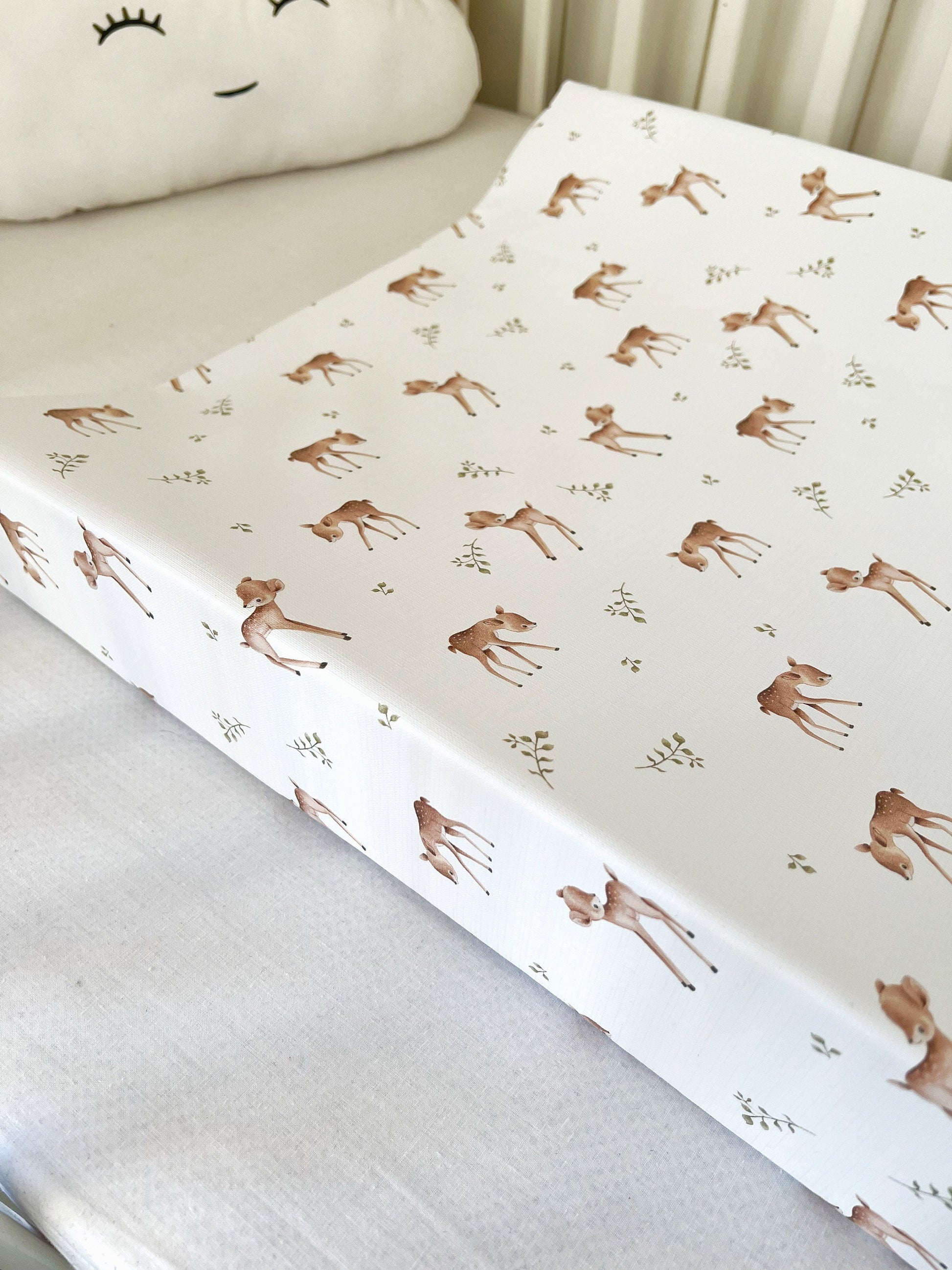Sweet Deers & Eucalyptus - Baby Changing Mat