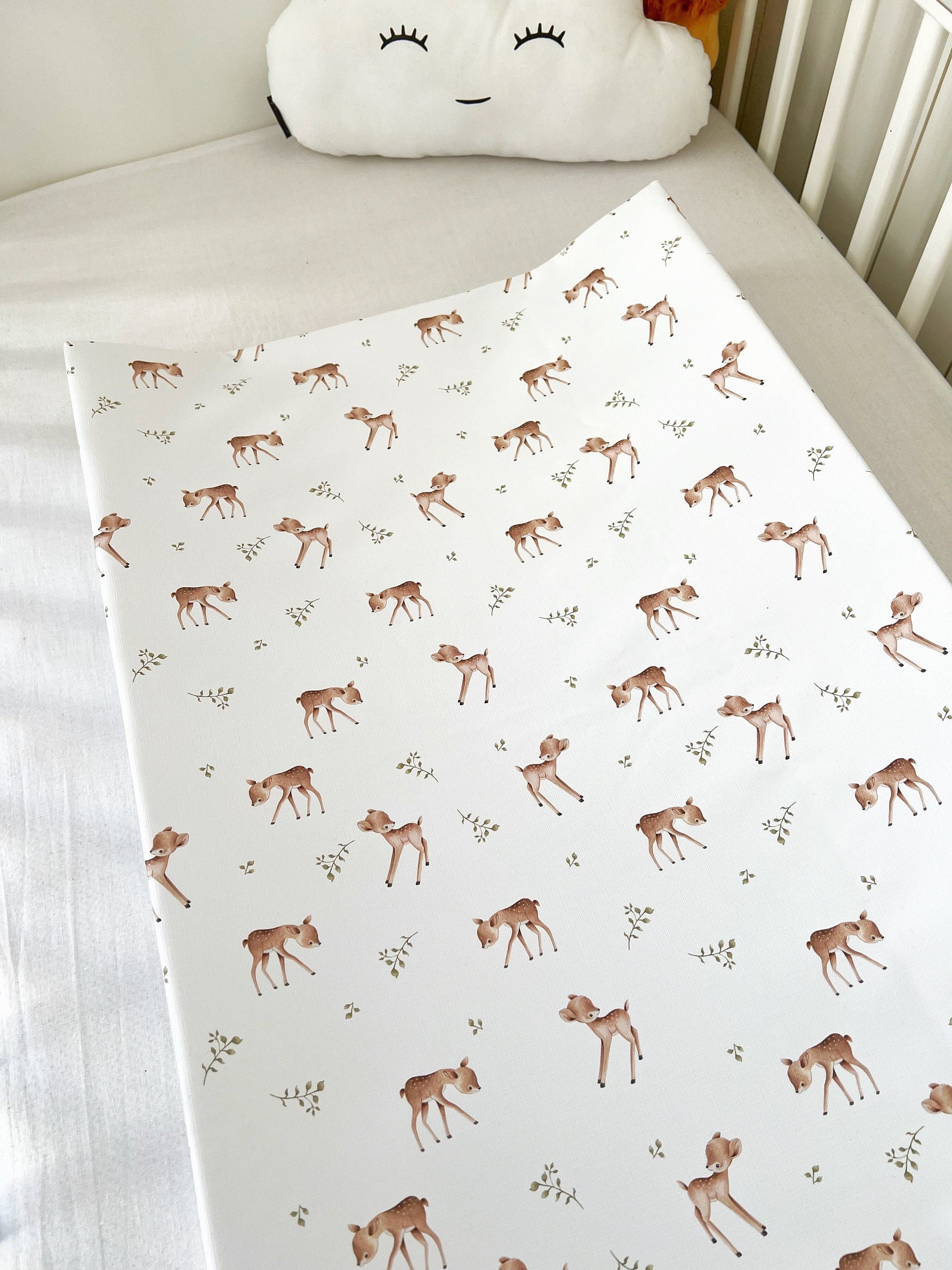Sweet Deers & Eucalyptus - Baby Changing Mat