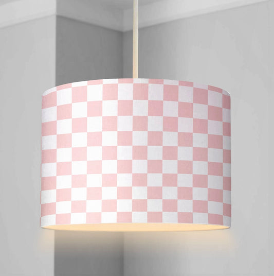 Pink and White Checkered - Lampshade