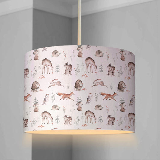 Woodland Hedgehog, Foxes and Deers - Lampshade