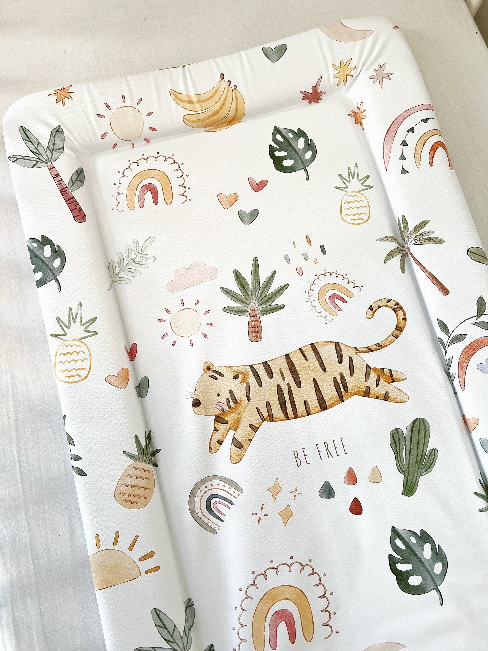 Safari Tiger 'Be Free' - Baby Changing Mat