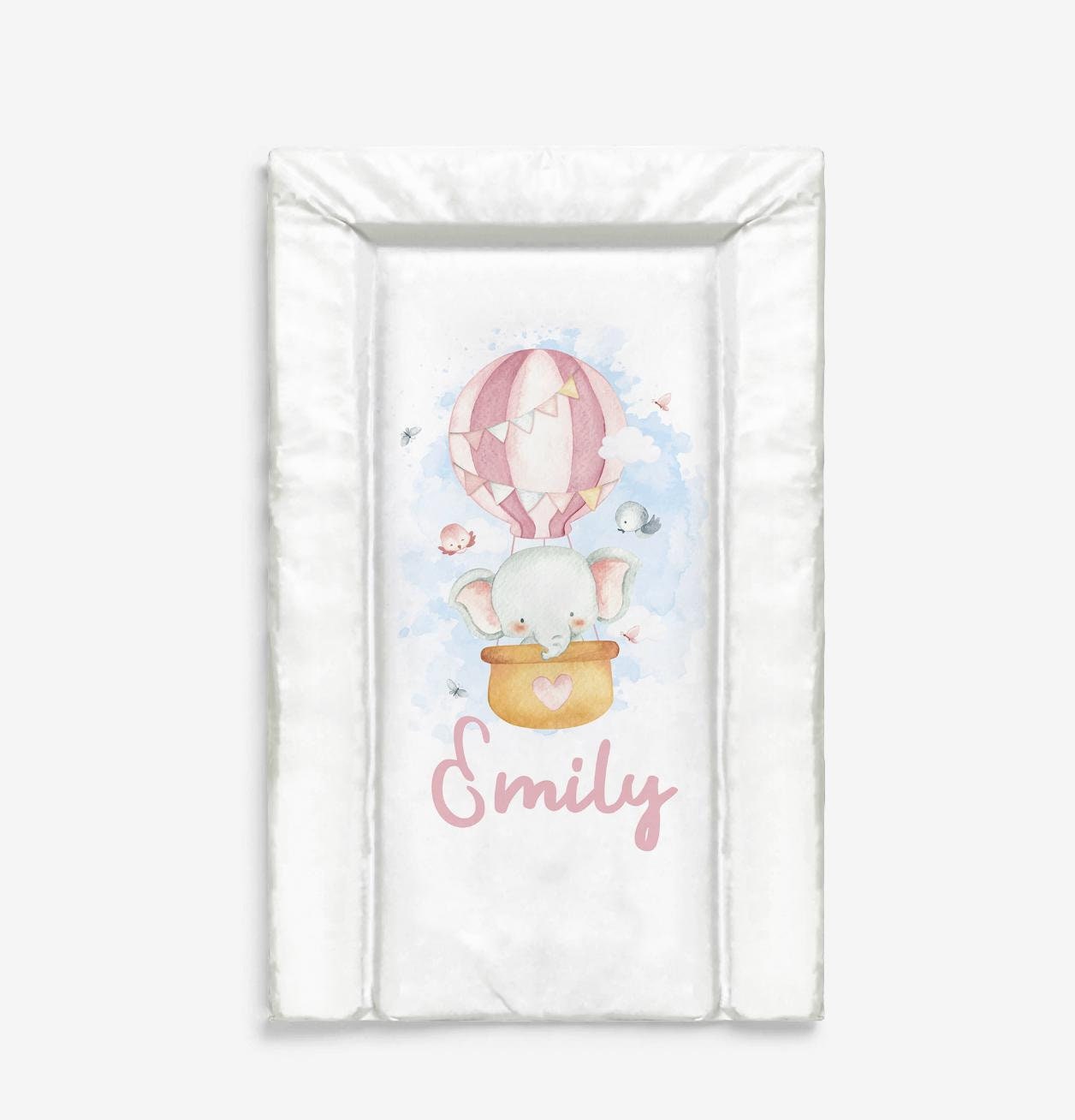 Personalised Elephant in Hot Air Balloon - Baby Changing Mat