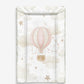 Single Hot Air Balloon, Pink and Beige - Baby Changing Mat