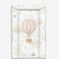 Single Hot Air Balloon, Pink and Beige - Baby Changing Mat