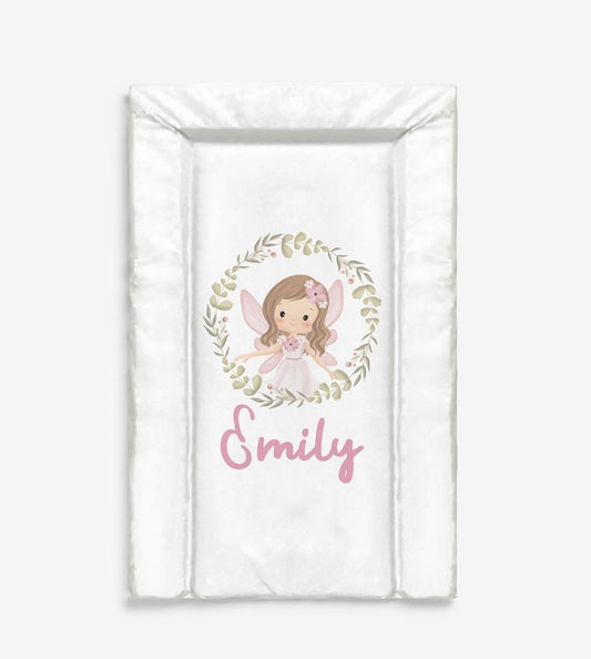Baby Changing Mat - Personalised Fairy, Nappy Changing Mat, Waterproof Mat, Baby Gift, Wedge Changing Mat, Fairy Nursery Decor, Kids Decor