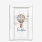 Personalised Hot Air Balloon, Blue - Baby Changing Mat