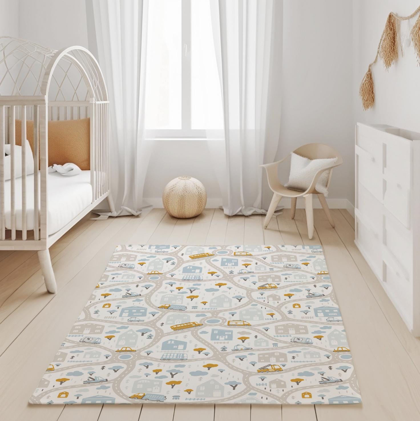Kids Car Road Map - Rug
