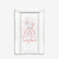 Personalised Elephant on Rainbow, Pink - Baby Changing Mat