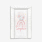 Personalised Elephant on Rainbow, Pink - Baby Changing Mat