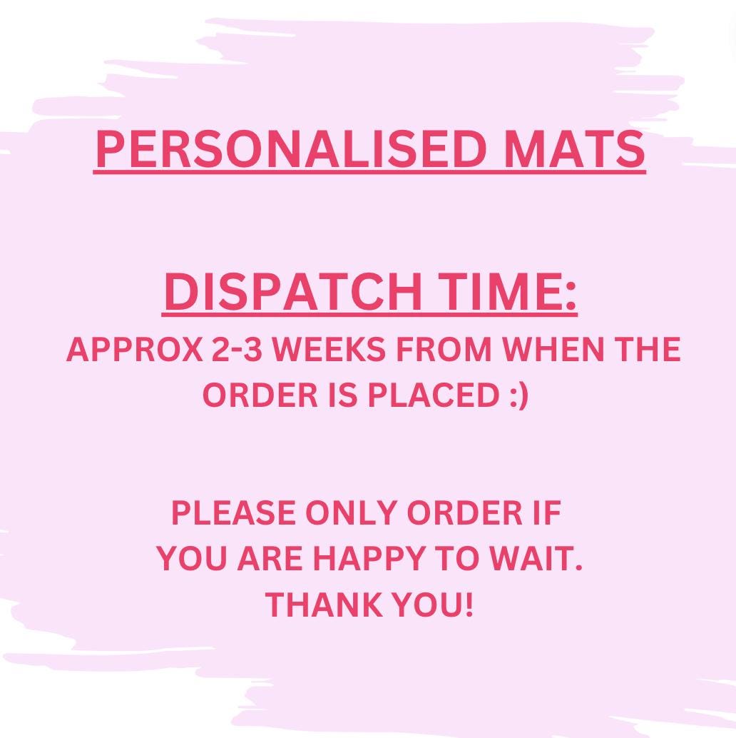 Personalised Elephant on Rainbow, Pink - Baby Changing Mat