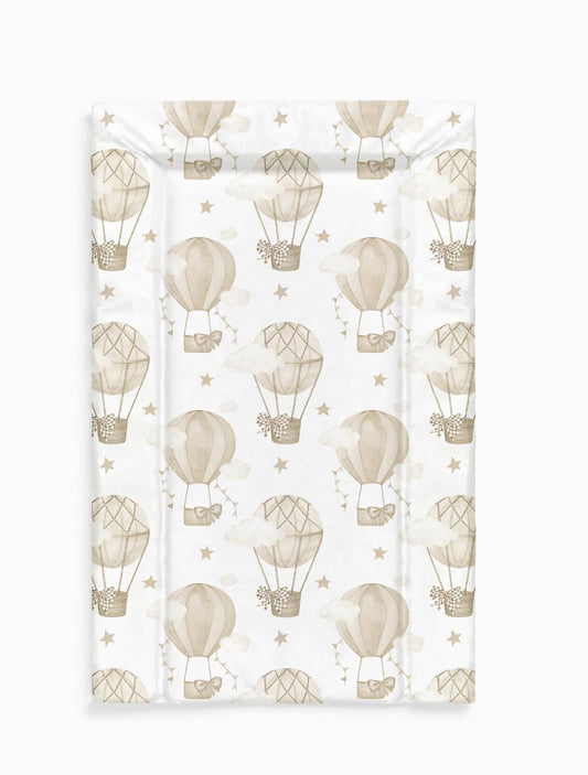 Multiple Hot Air Balloons, Beige - Baby Changing Mat