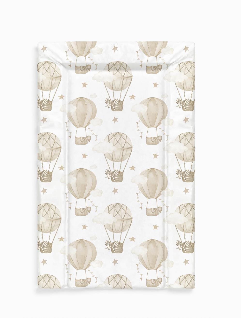 Multiple Hot Air Balloons, Beige - Baby Changing Mat