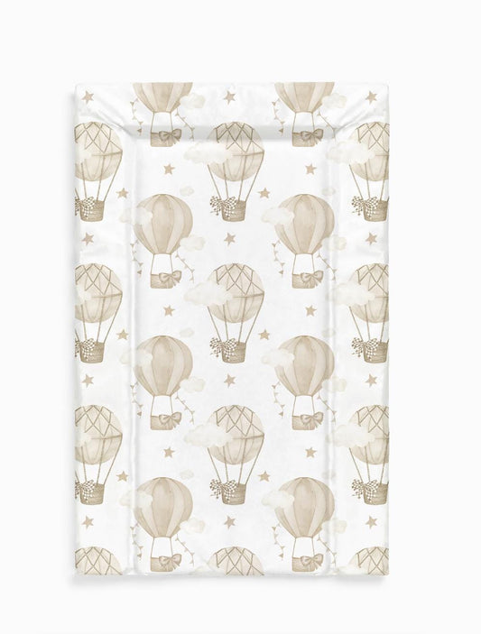 Multiple Hot Air Balloons, Beige - Baby Changing Mat