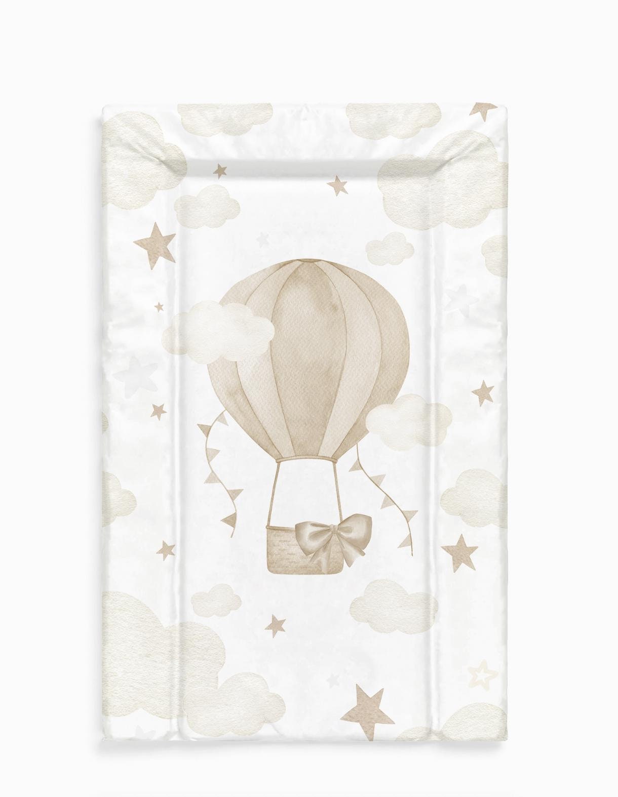 Single Hot Air Balloon, Beige - Baby Changing Mat