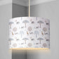 Watercolour Plain Safari, Zebra, Elephant, Giraffe - Lampshade