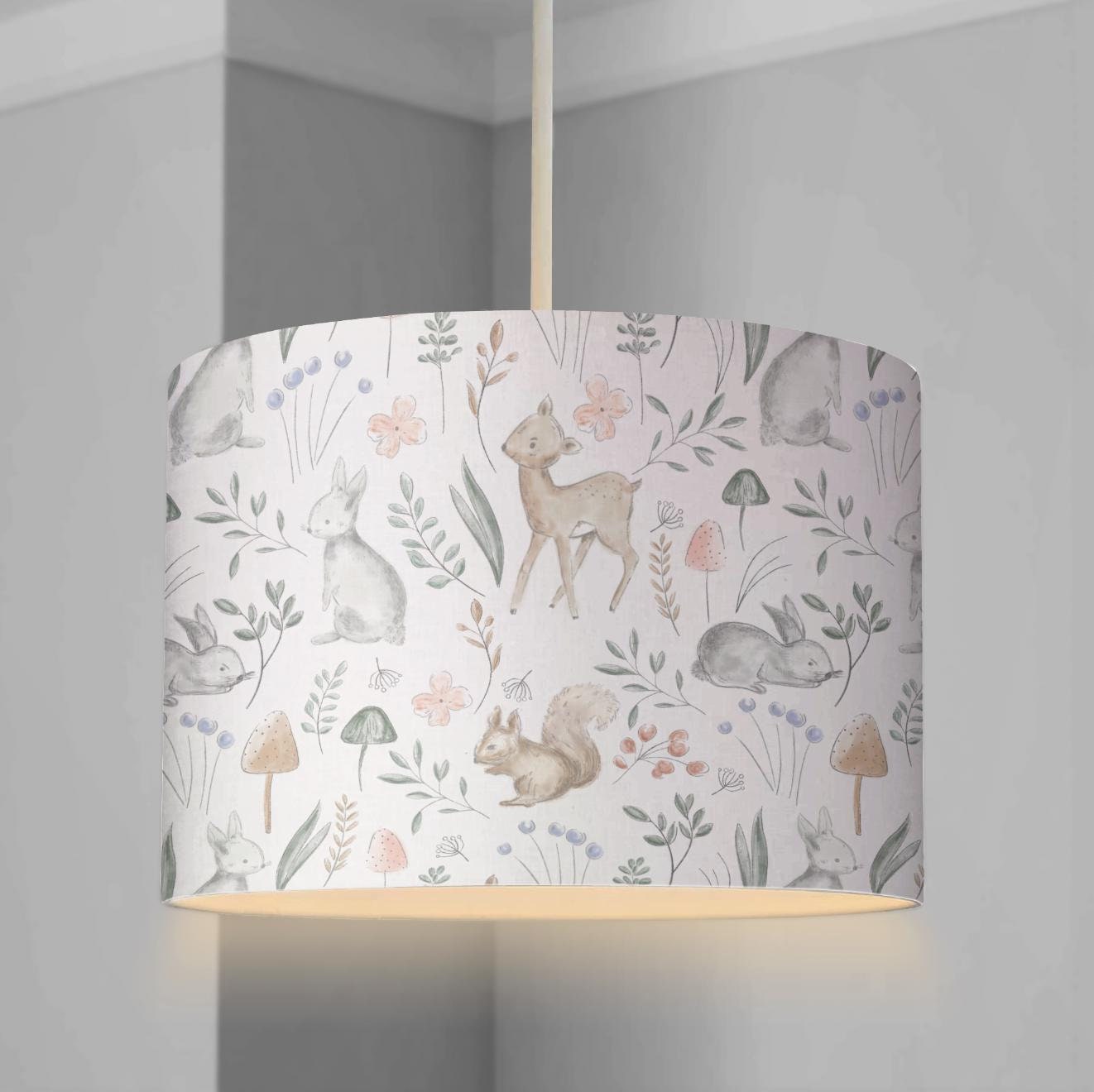 Sketch Woodland Animals - Lampshade