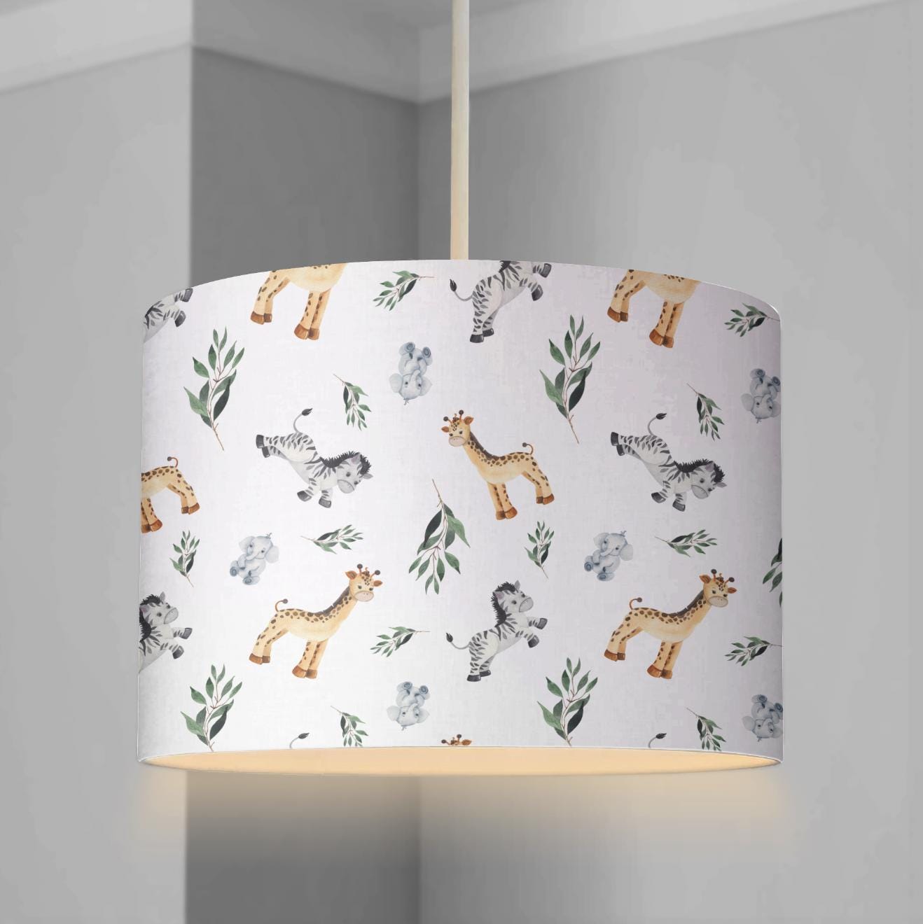 Zebra & Giraffe - Lampshade