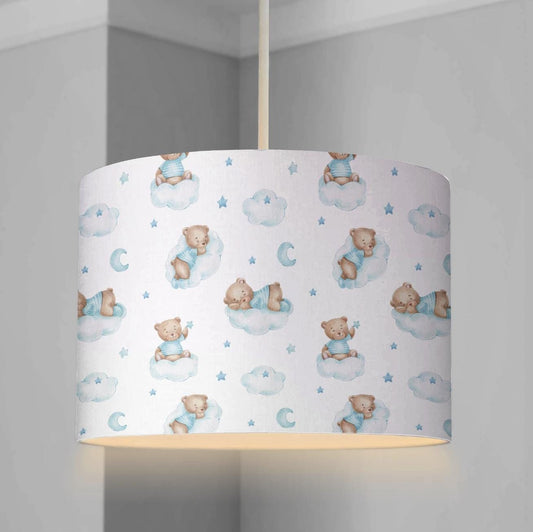 Bear in the Clouds, Blue - Lampshade